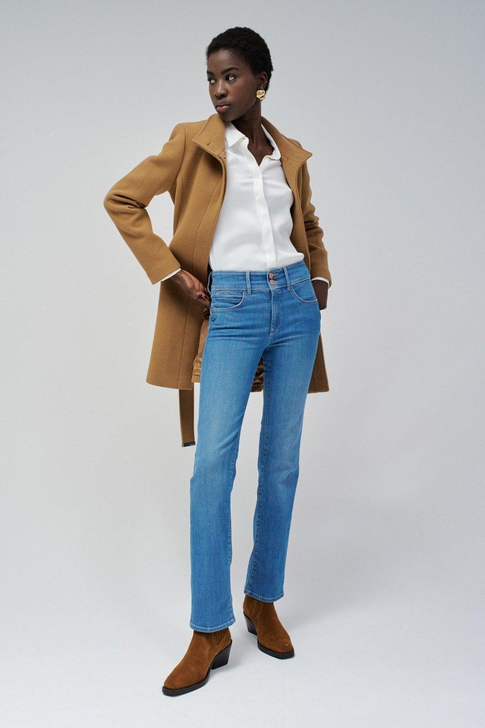 Blue Plain Straight Leg, , large image number 1