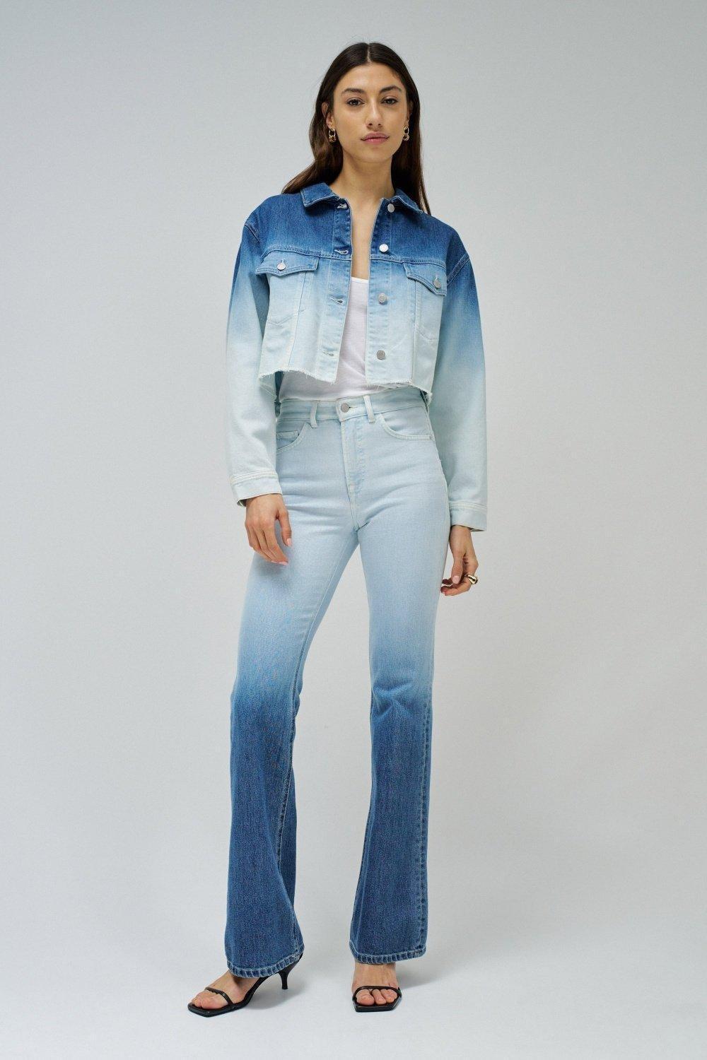 Blue Faith Push In Flare Jeans, , large image number 3