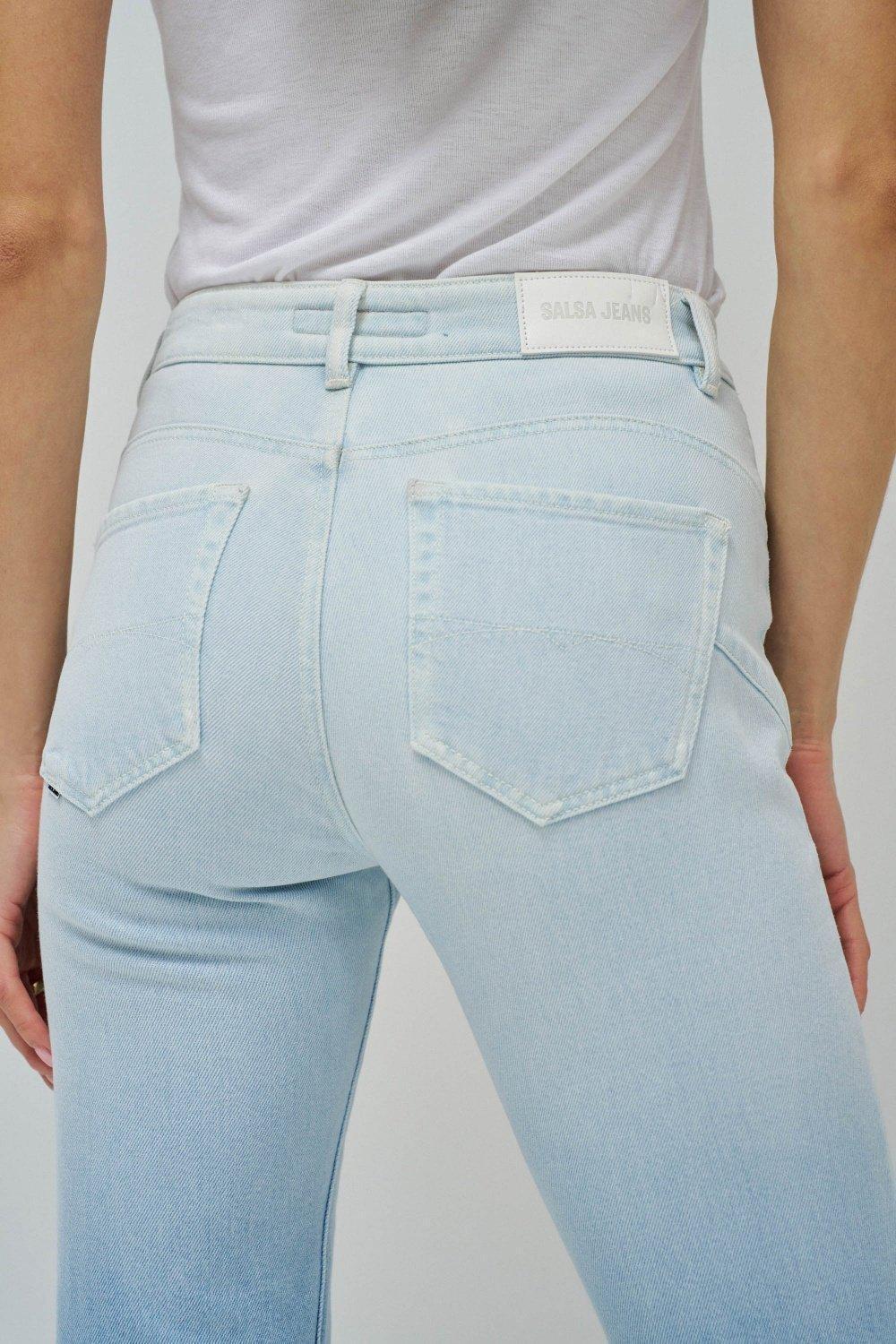 Blue Faith Push In Flare Jeans, , large image number 8