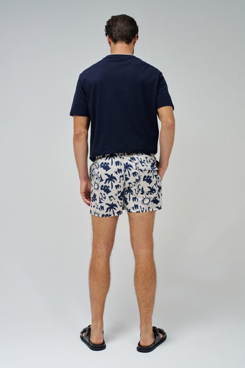 Beige Swim Shorts, , large image number 3