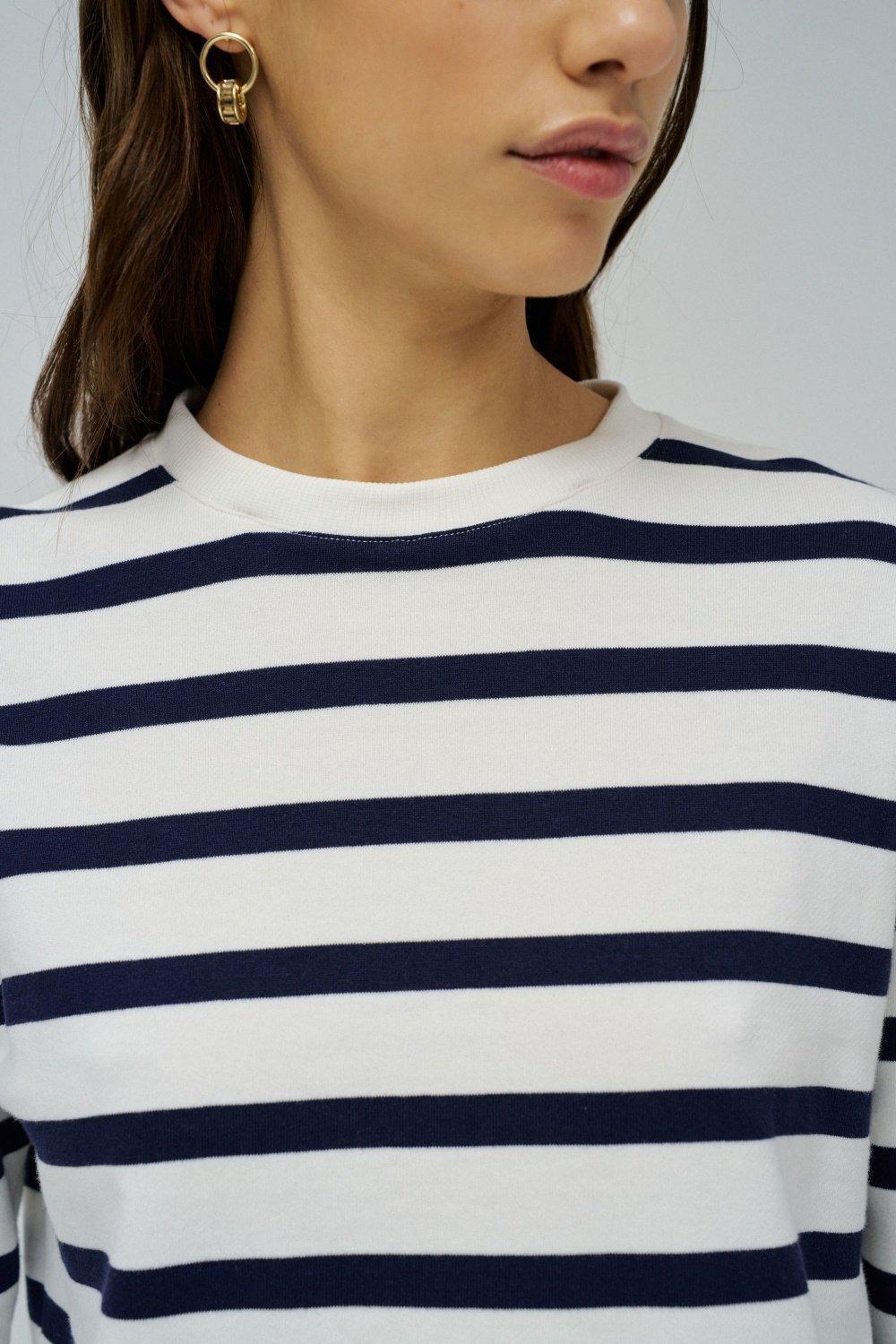 Twofer Striped Sweatshirt, , large image number 4