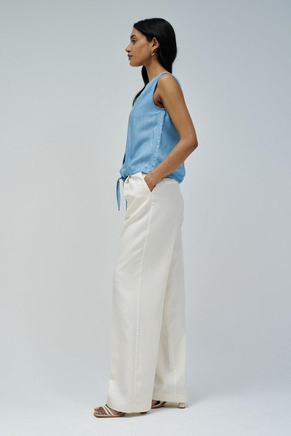 Light Denim Blouse, Blue, medium