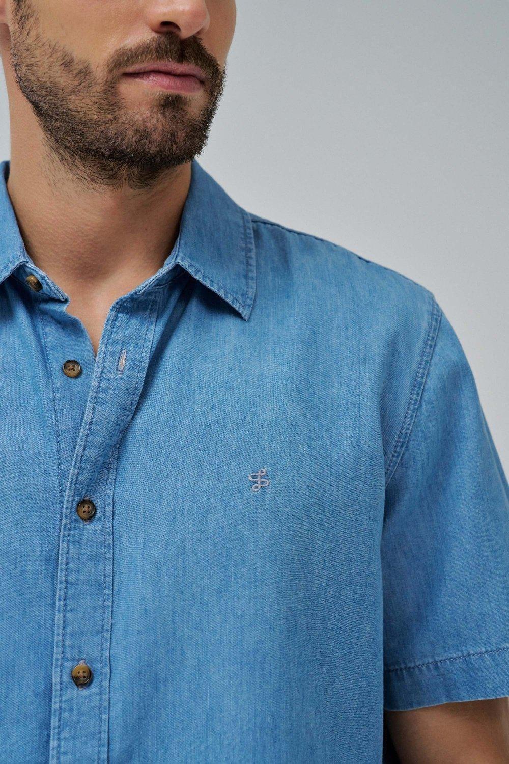 Blue Light denim Shirt, , large image number 4