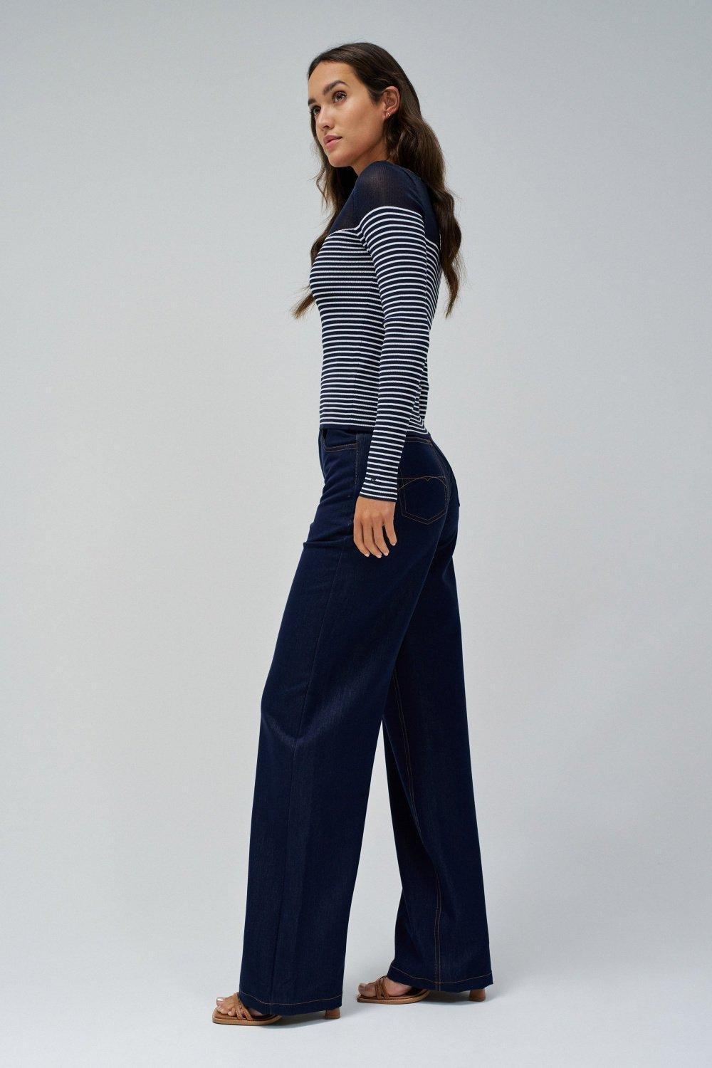 Sweater With Transparency, Navy, medium