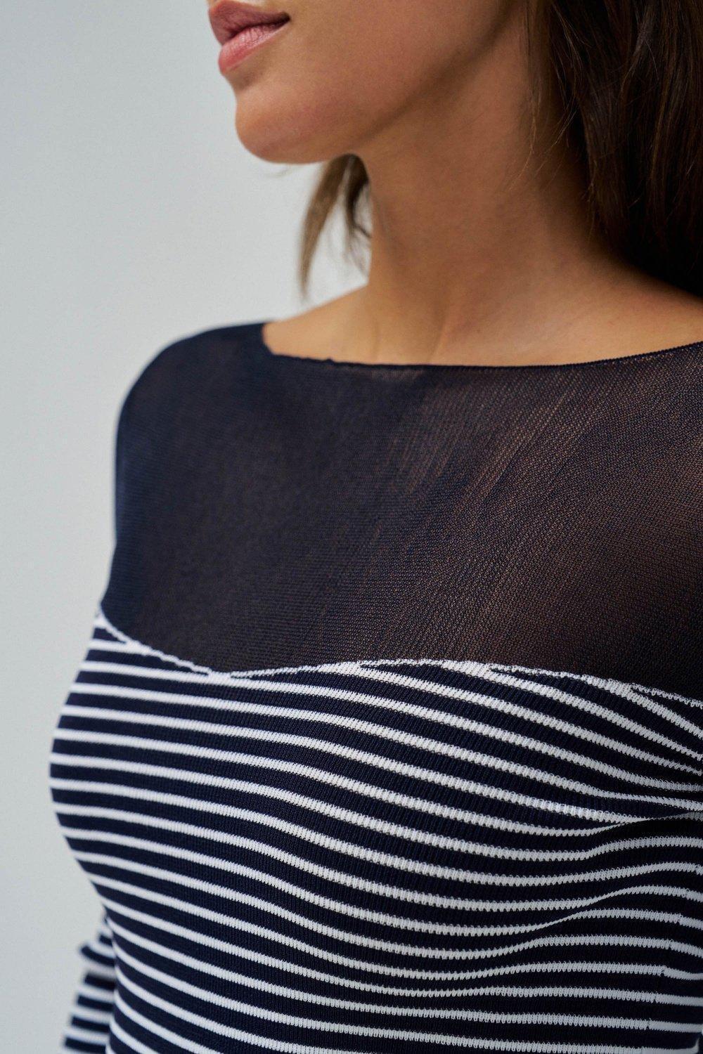 Sweater With Transparency, Navy, large image number 4