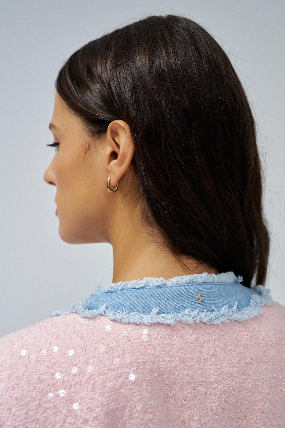 Pink Textured Party Jacket, , large image number 4