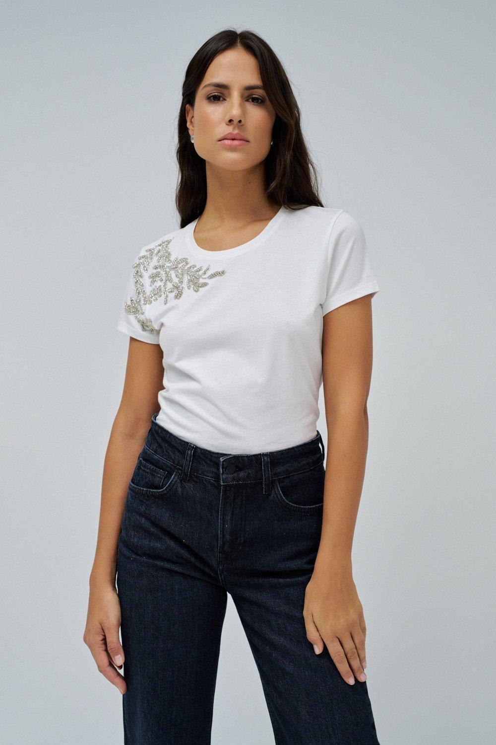 White Embroidered Floral Bohemian, , medium