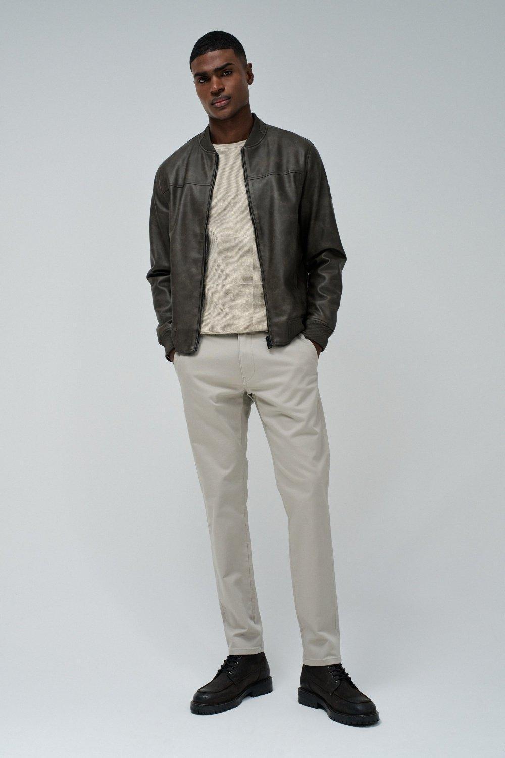 Cream Chinos Casual Full Length, , large image number 1