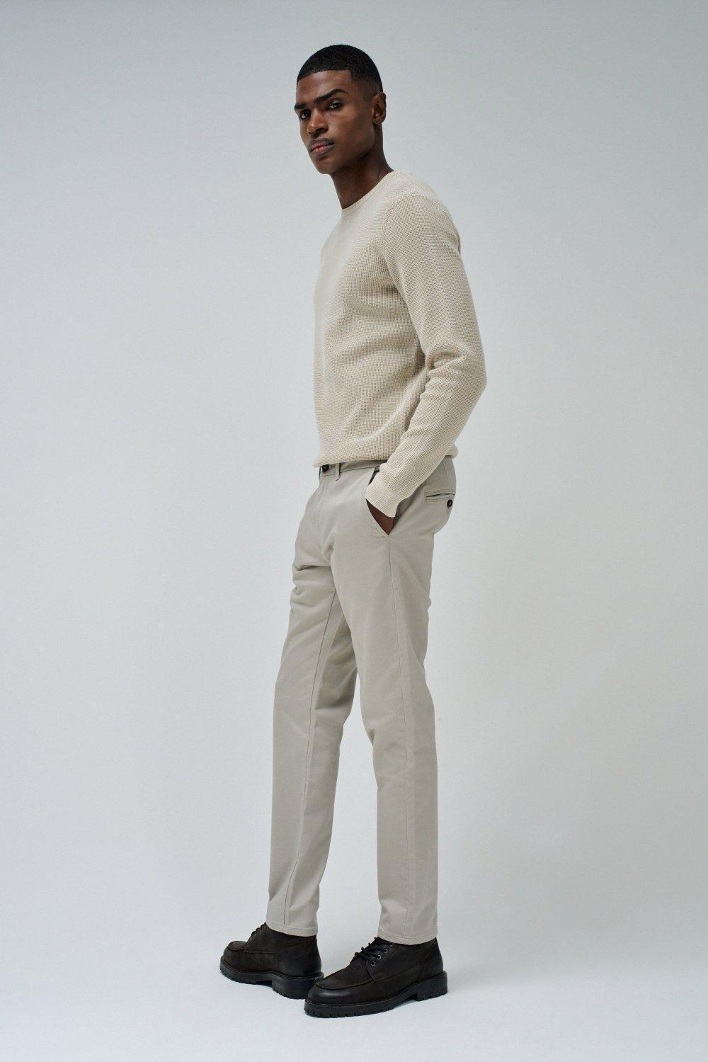 Cream Chinos Casual Full Length, , large image number 2