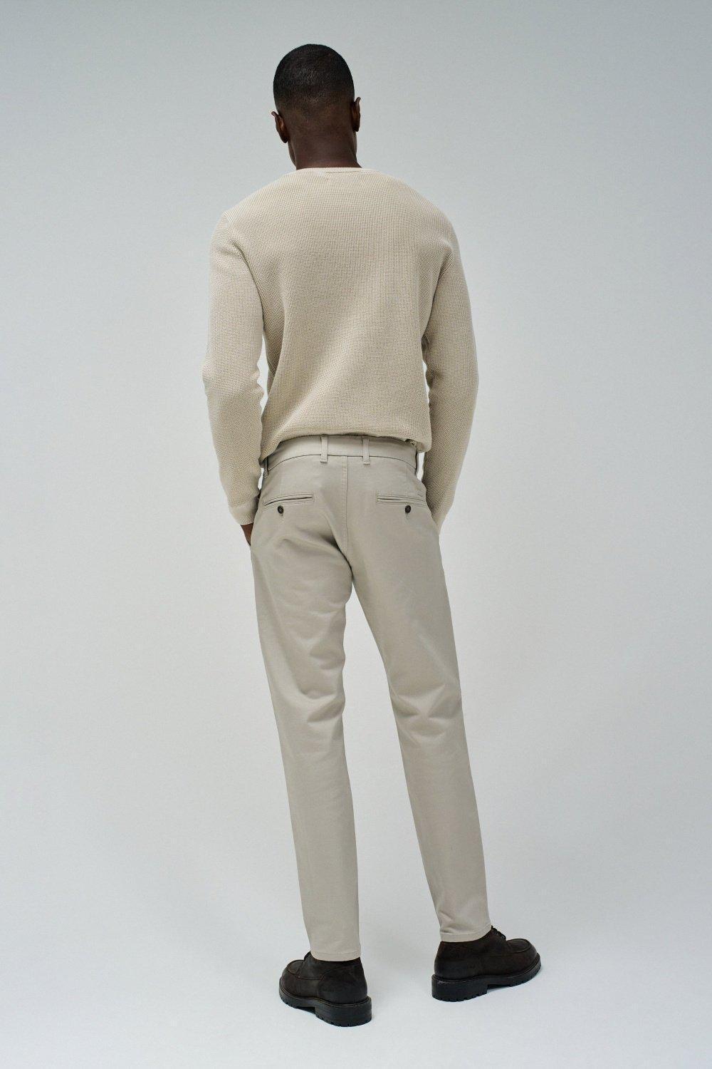 Cream Chinos Casual Full Length, , large image number 3