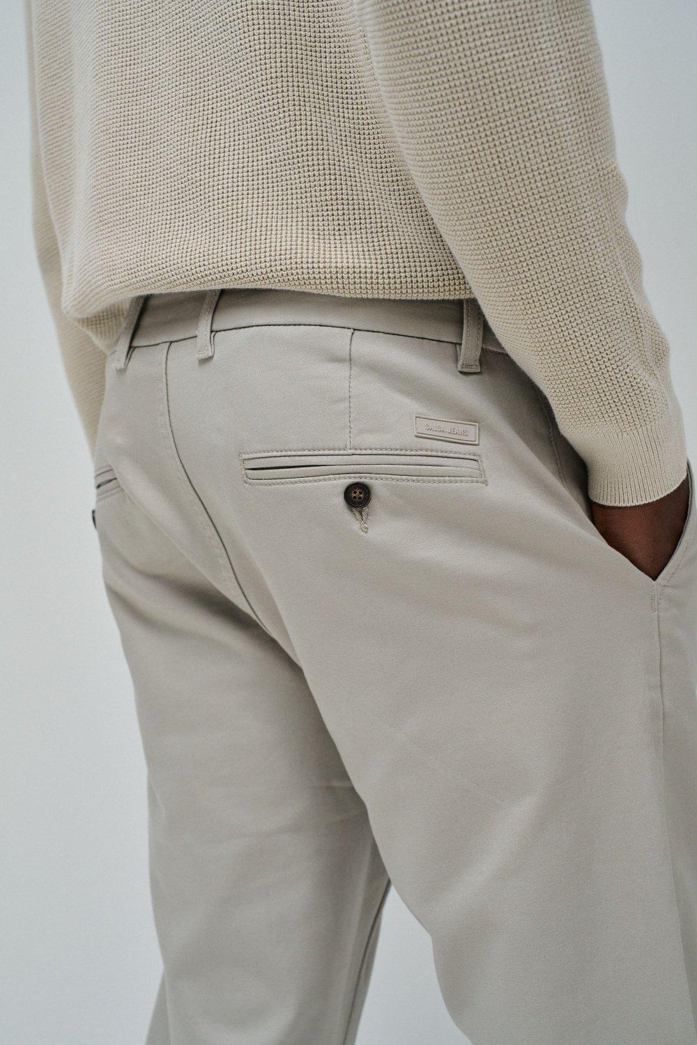 Cream Chinos Casual Full Length, , large image number 4