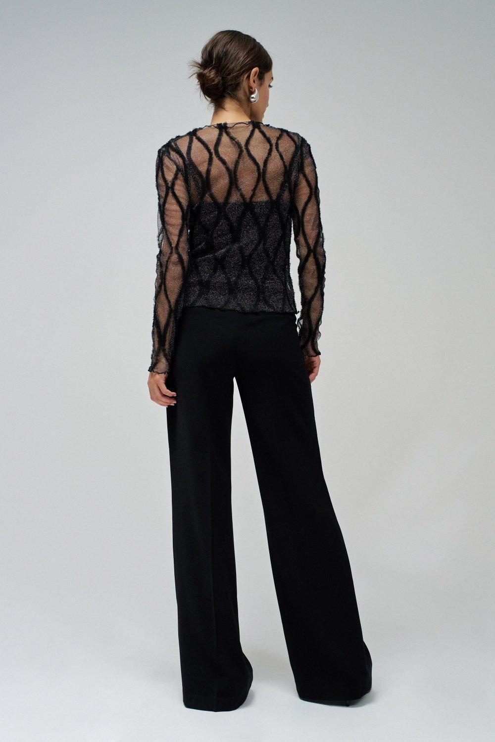 Tulle Top With Vest, Black, large image number 3