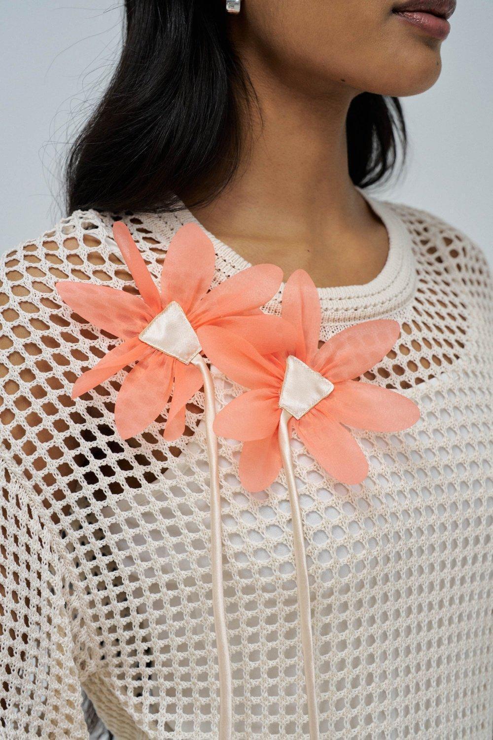 Crochet Tunic Top , Pearl, large image number 4