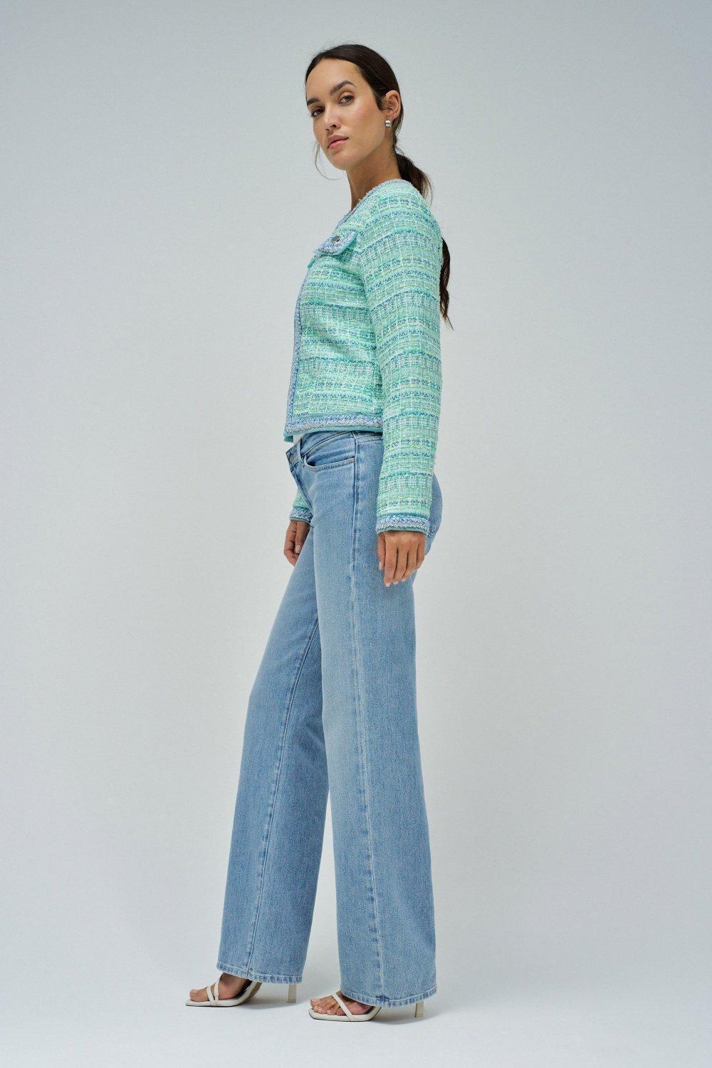 Green Colourful Tweed Jacket, , large image number 2
