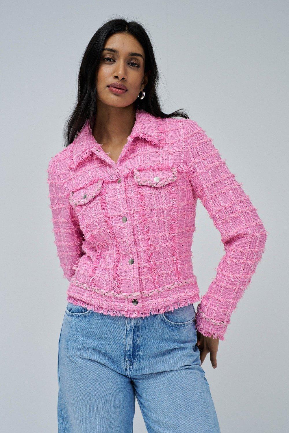 Pink Tweed Jacket, , medium
