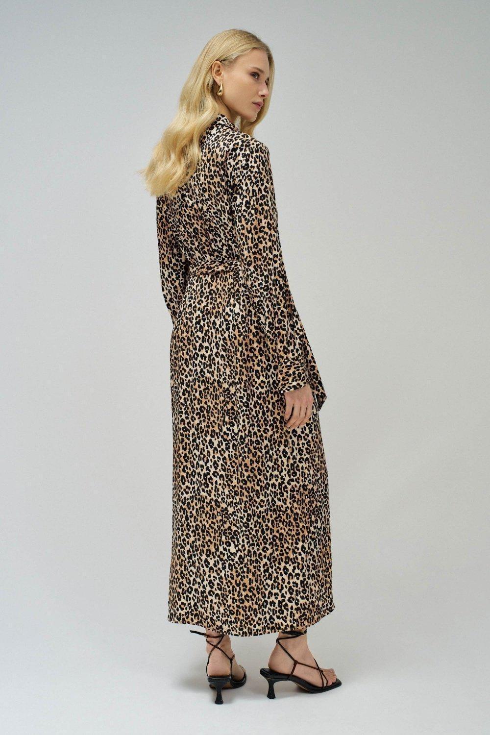 Shirt Dress Animal Print, Pearl, large image number 3