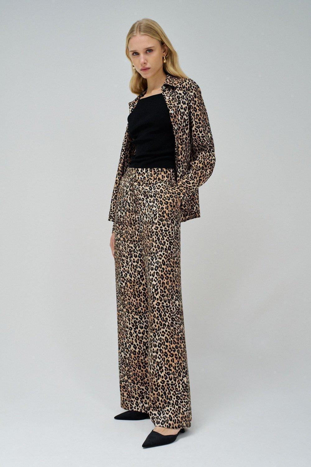 Straight Trousers In Fabric, Pearl, medium