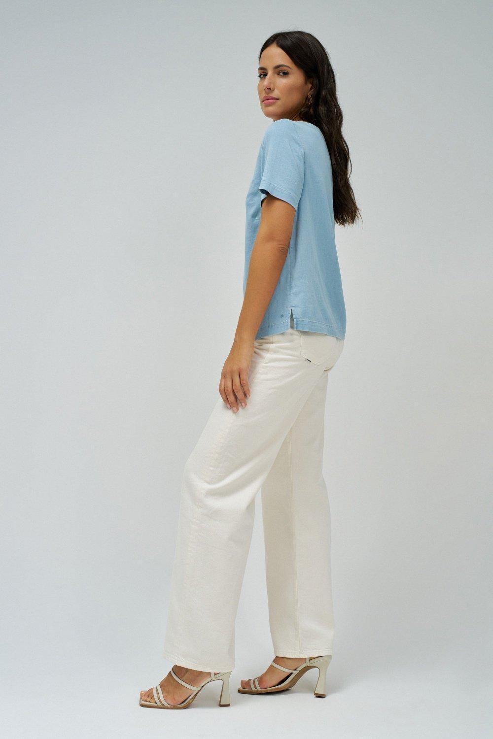 Lightdenim Knot Blouse, , large image number 2