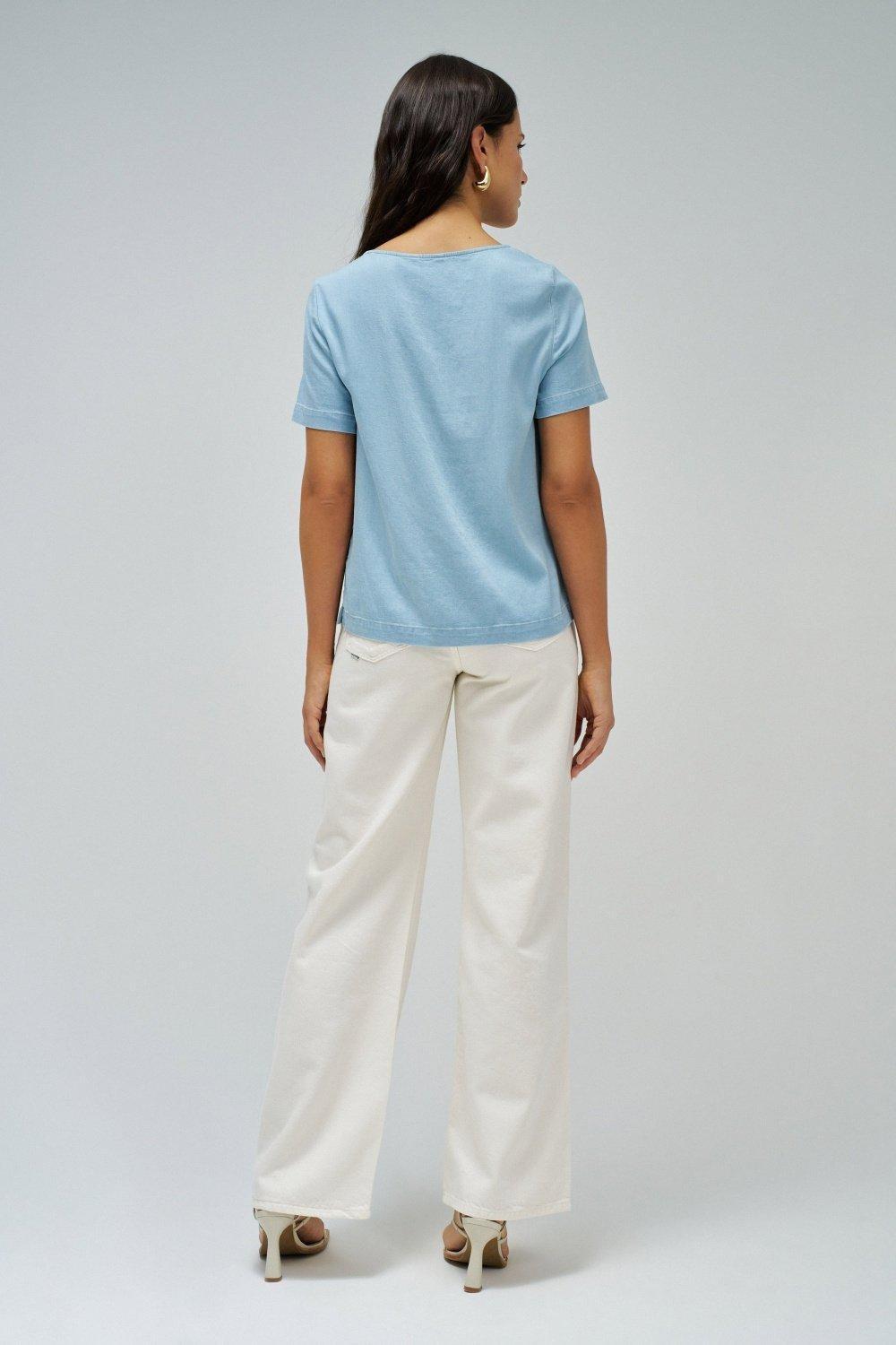 Lightdenim Blouse , Blue, large image number 3