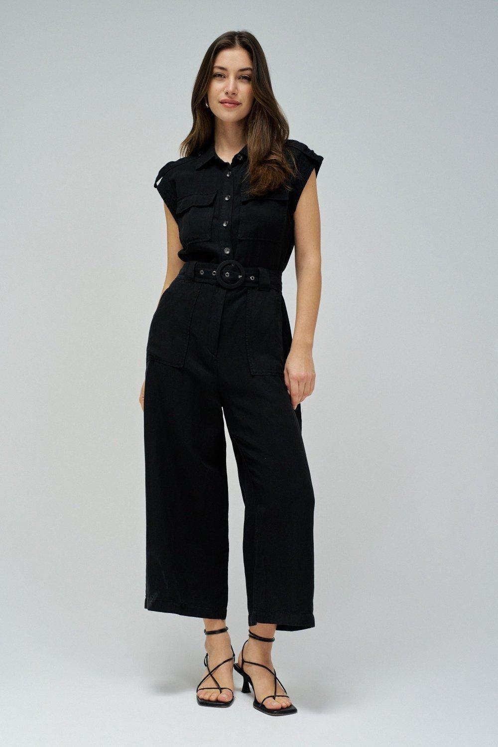 Black Light denim Jumpsuit, , large image number 1