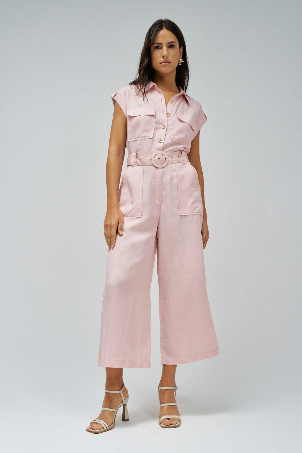 PINK LIGHTDENIM JUMPSUIT, , large image number 0