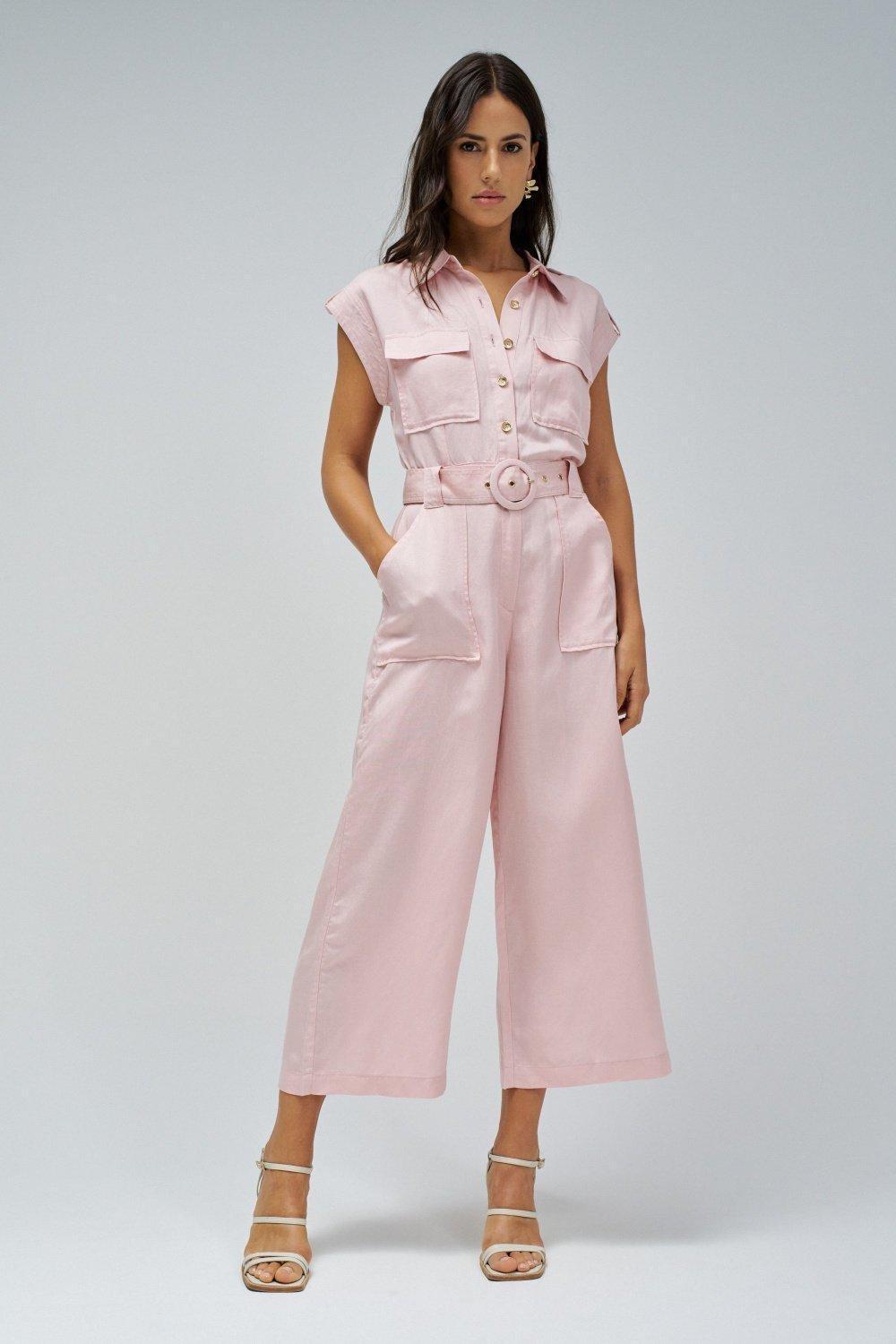 PINK LIGHTDENIM JUMPSUIT, , large image number 1