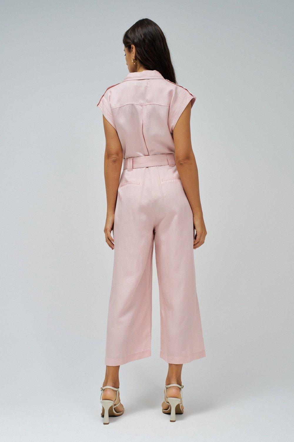 PINK LIGHTDENIM JUMPSUIT, , large image number 3
