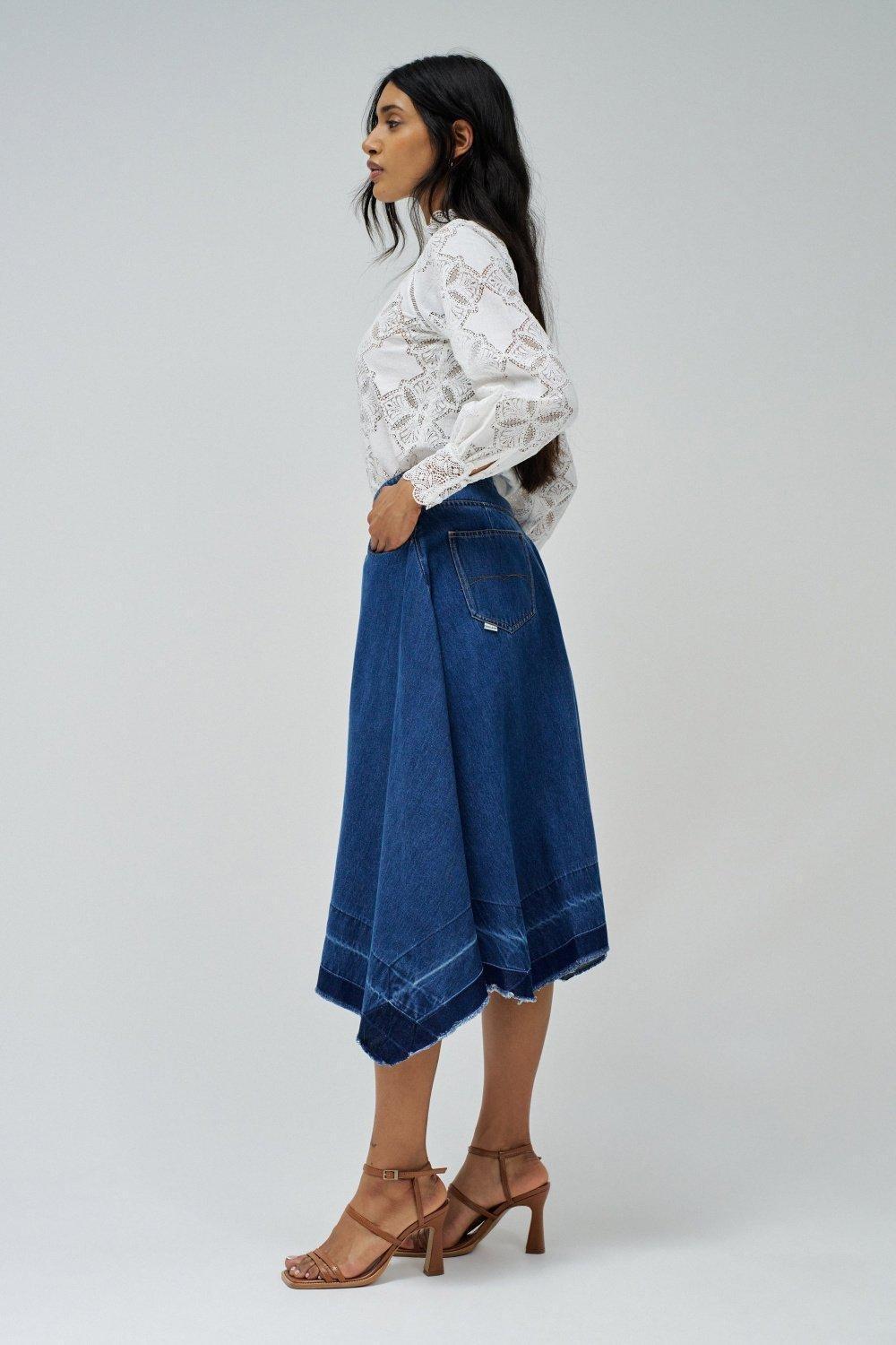 True Skirt In Lightdenim, , large image number 2
