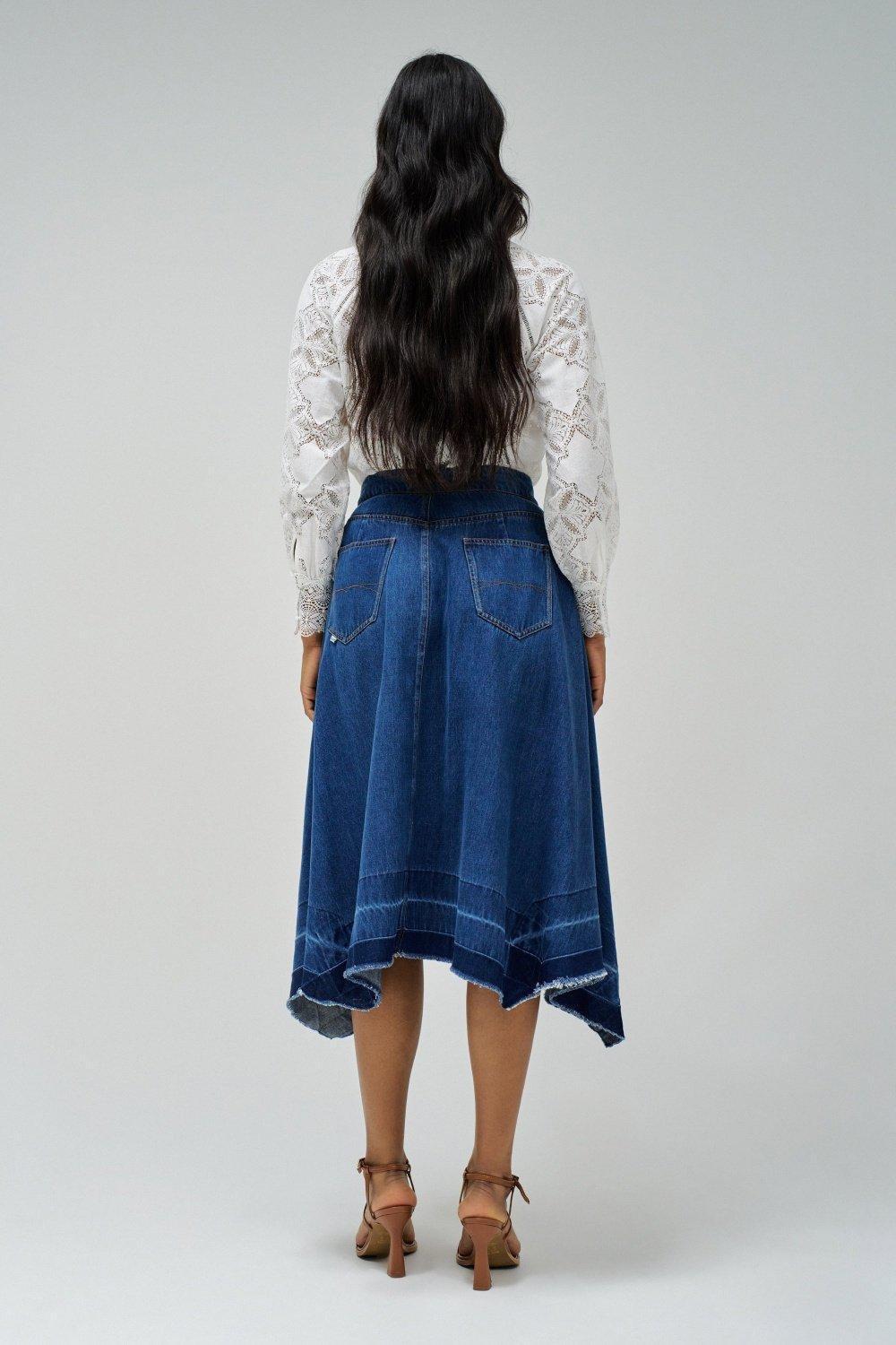 True Skirt In Lightdenim, Navy, large image number 3