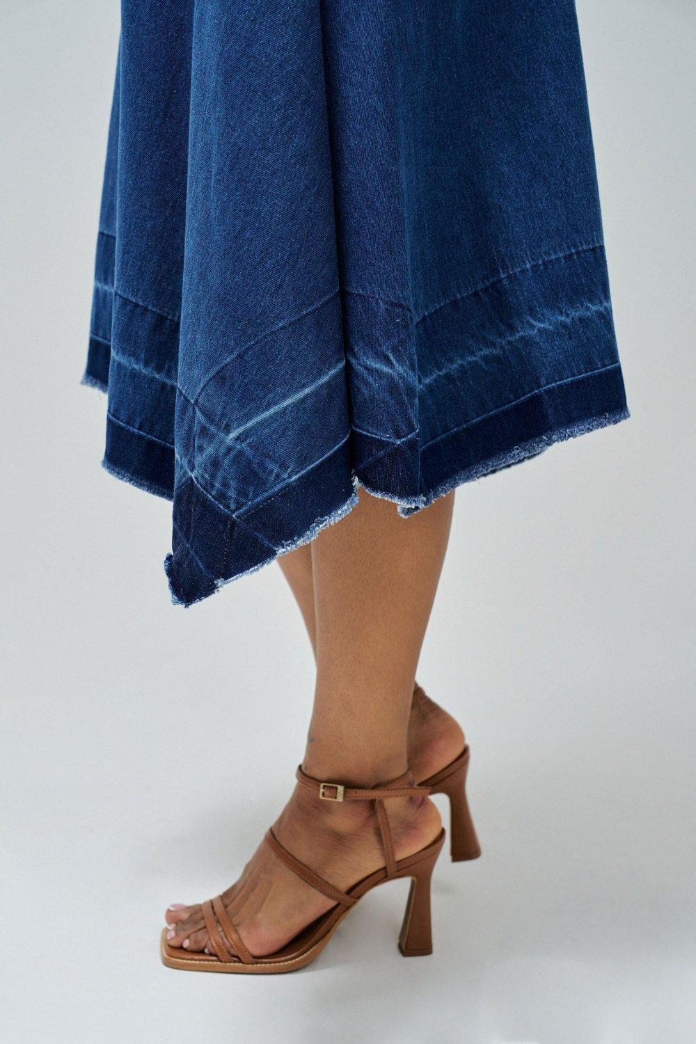 True Skirt In Lightdenim, Navy, large image number 4