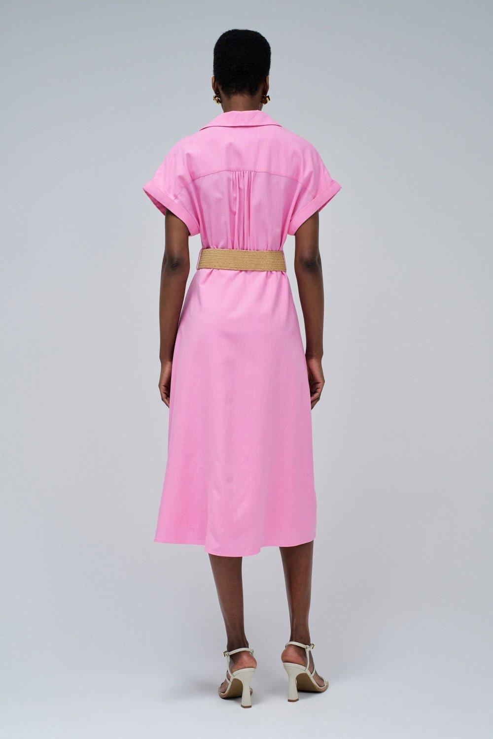 Pink Shirt Dress, , large image number 3