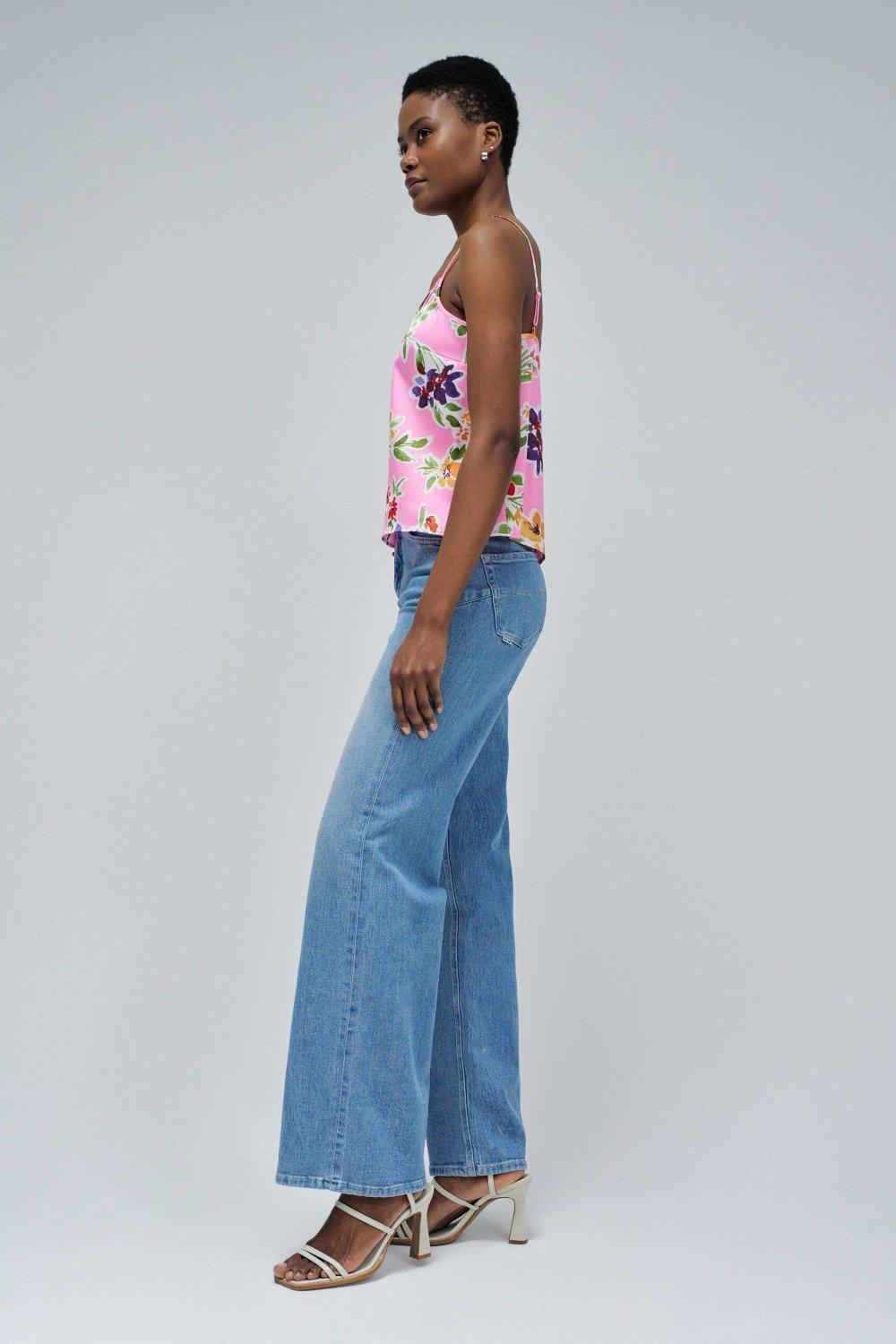 Top With Floral Pattern, Pink, medium