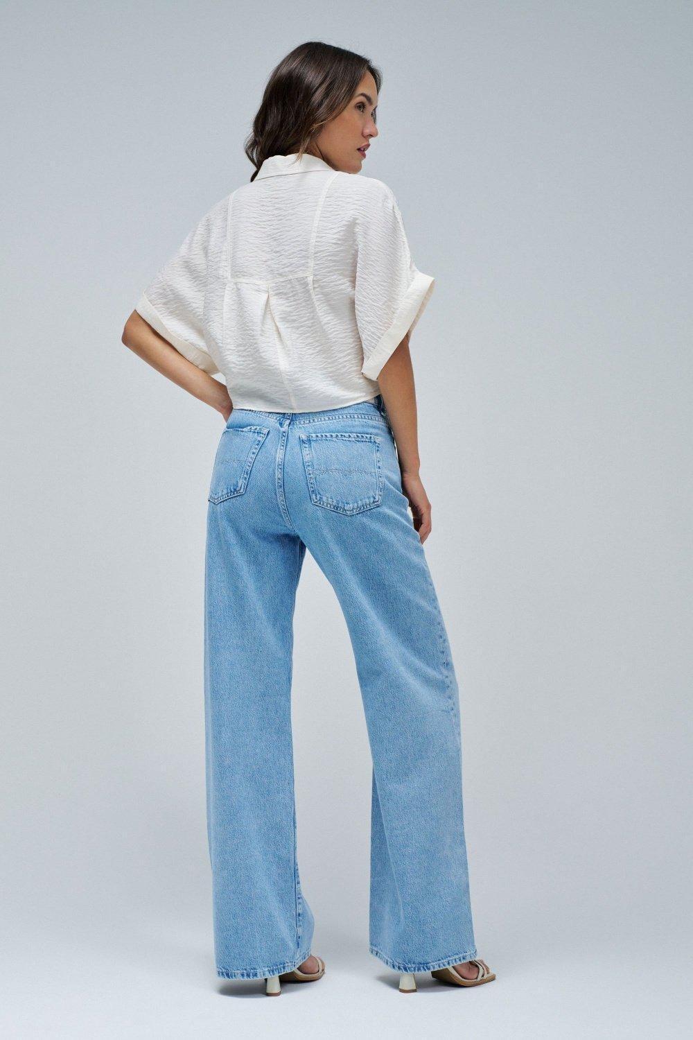 Cream Shirt With Bow At The Hem, , large image number 3