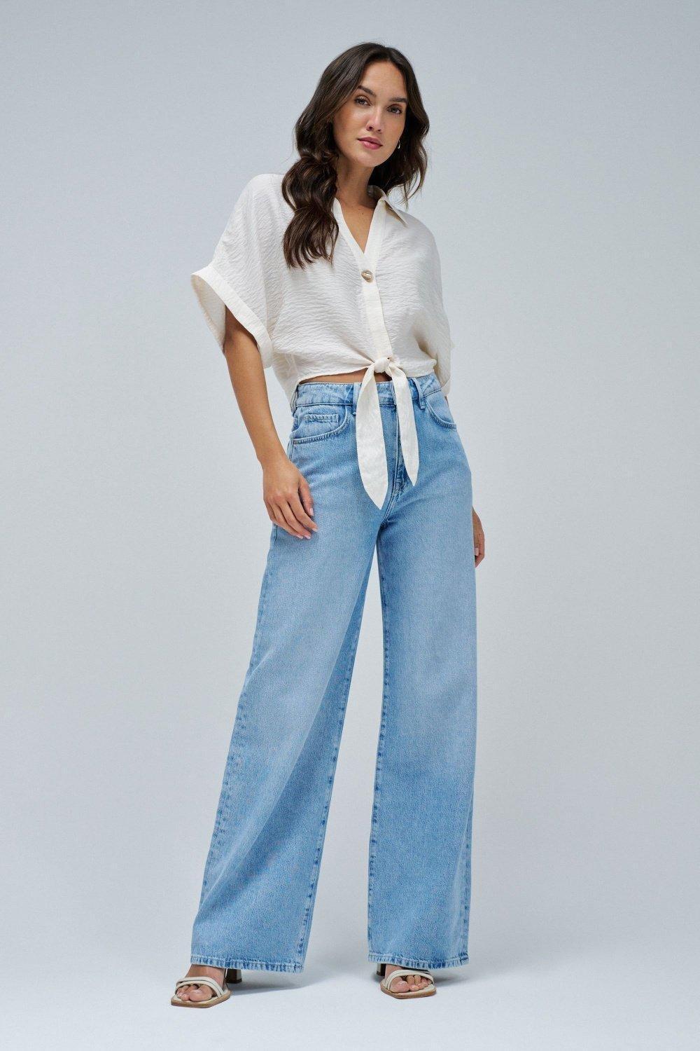 Shirt With Bow At The Hem , , large image number 1