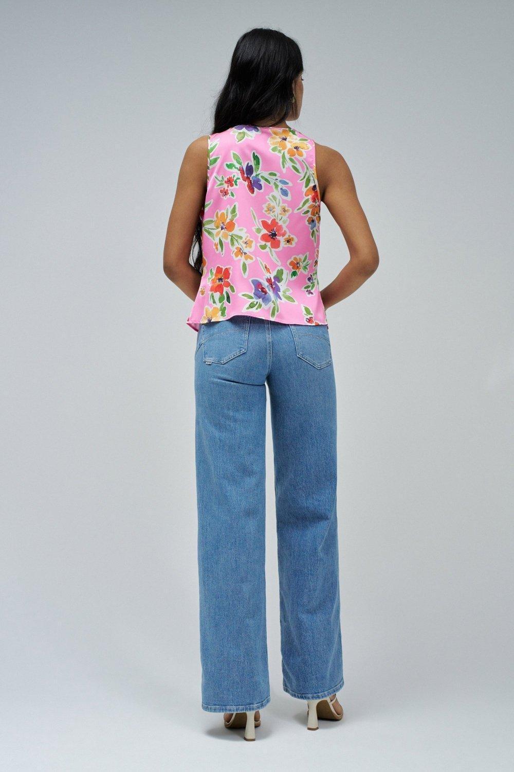 Pink Draped Top W/Neckline, , large image number 3
