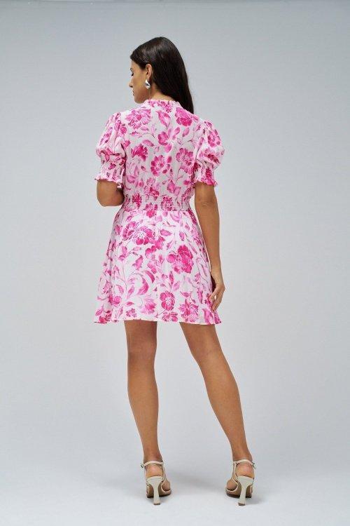 White Floral Baby Doll Dress, , large image number 3