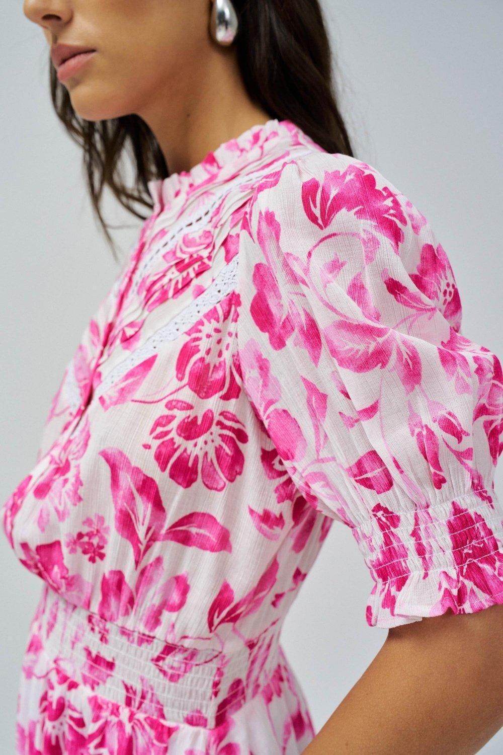 Short Dress With Floral Print, , large image number 4