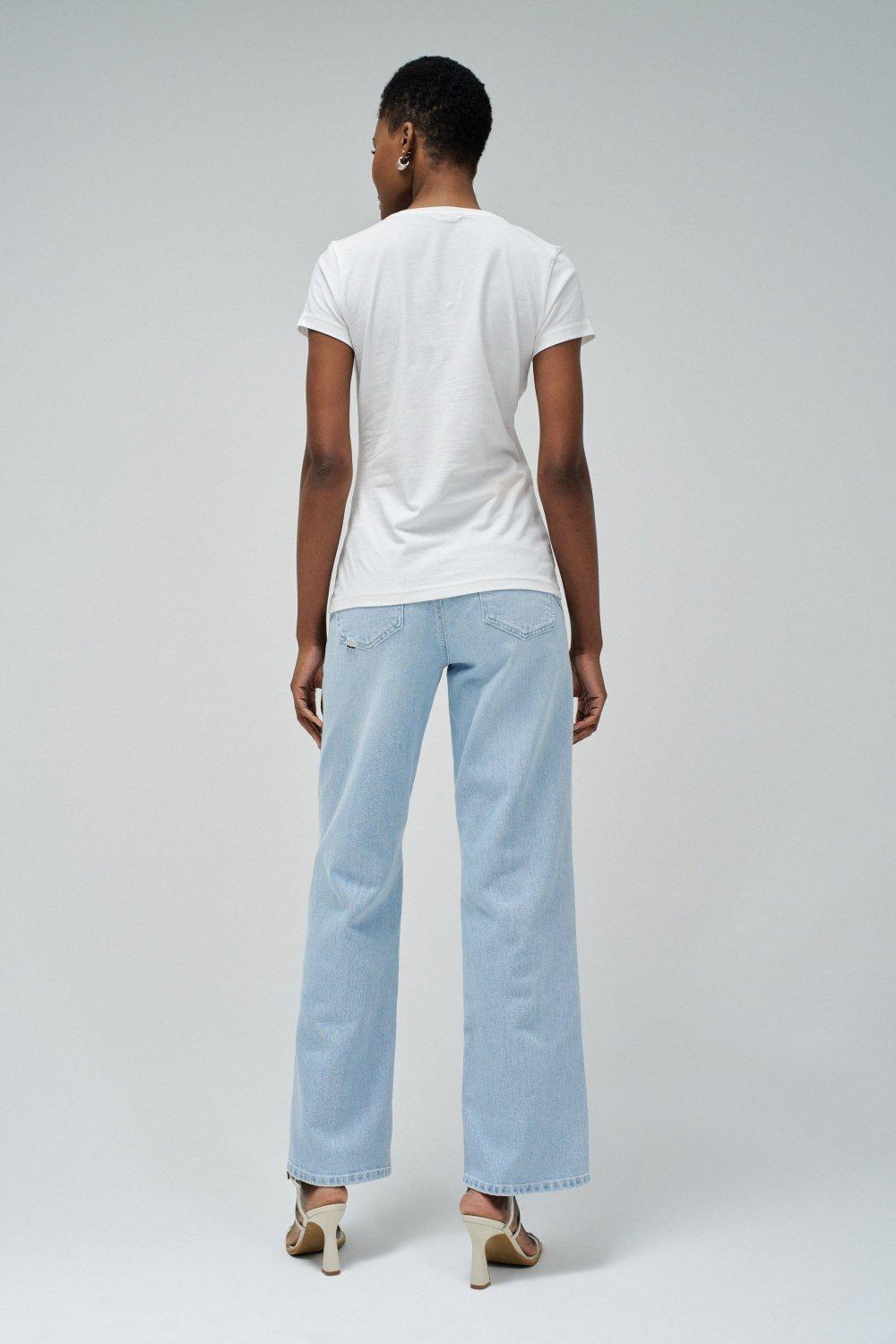 T-Shirt With Branding , White, large image number 3