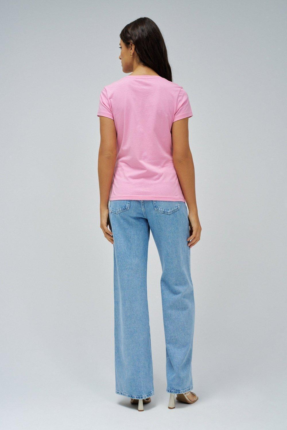 T-Shirt With Branding , Pink, large image number 3