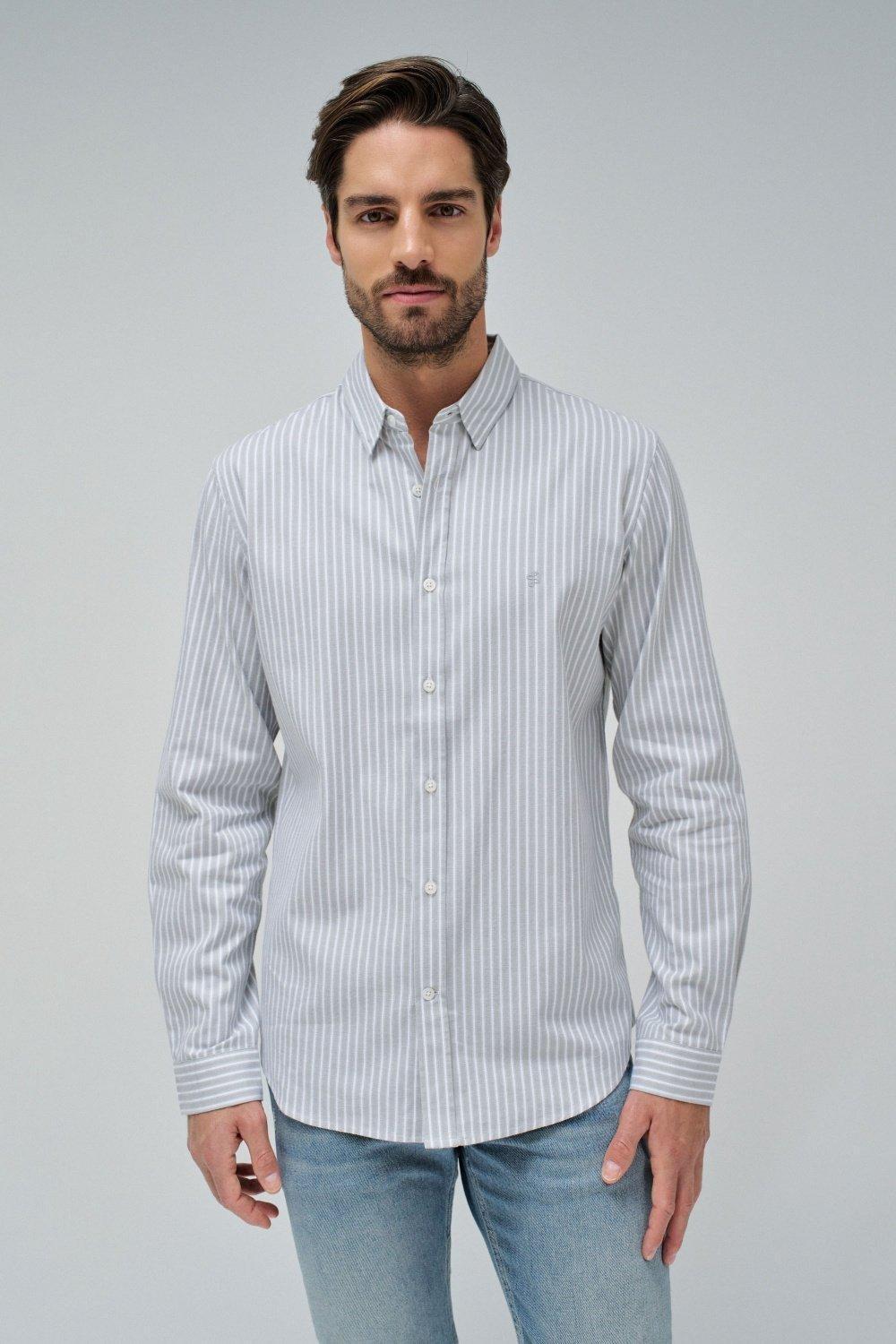 Shirt With Stripes, Pearl, medium
