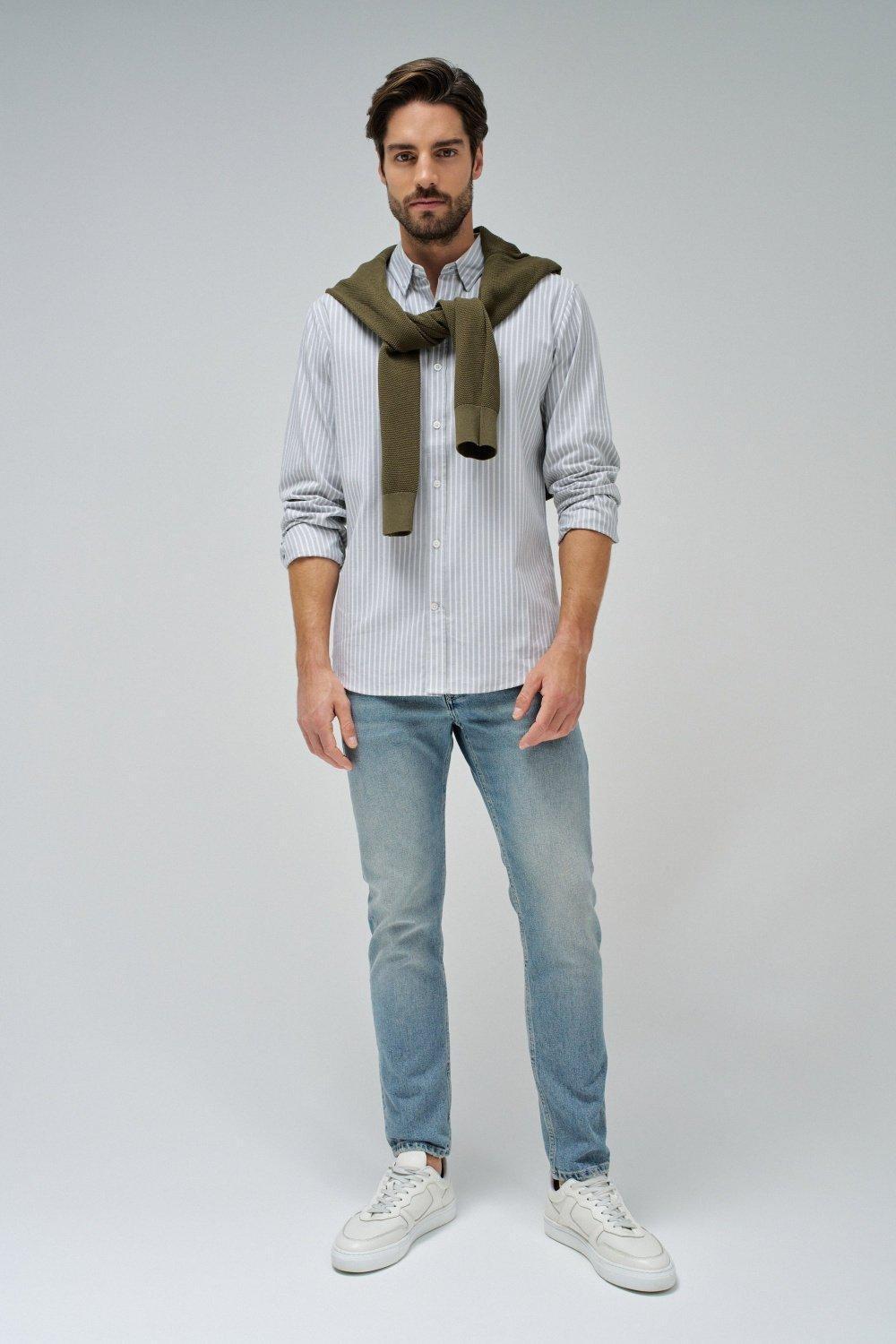 Shirt With Stripes , Pearl, large image number 1