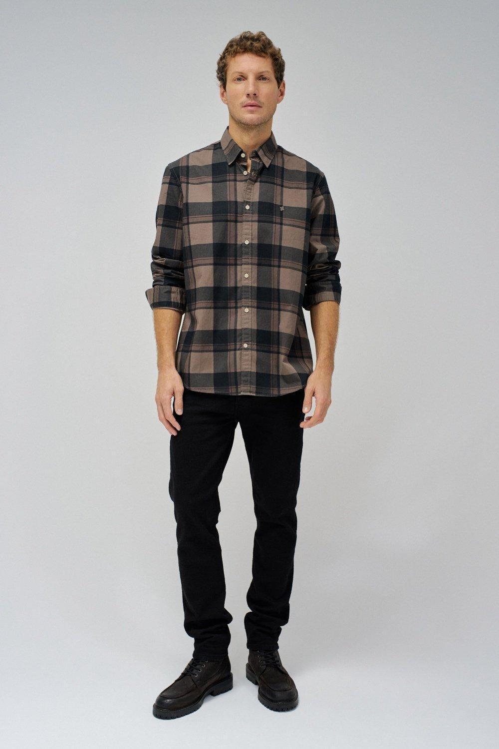 Checked Shirt, Navy, large image number 1