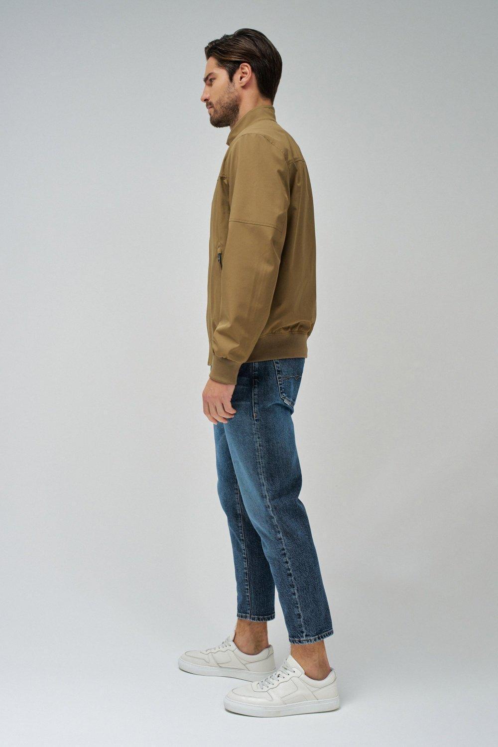 Beige Casual Bomber Jacket, , large image number 2