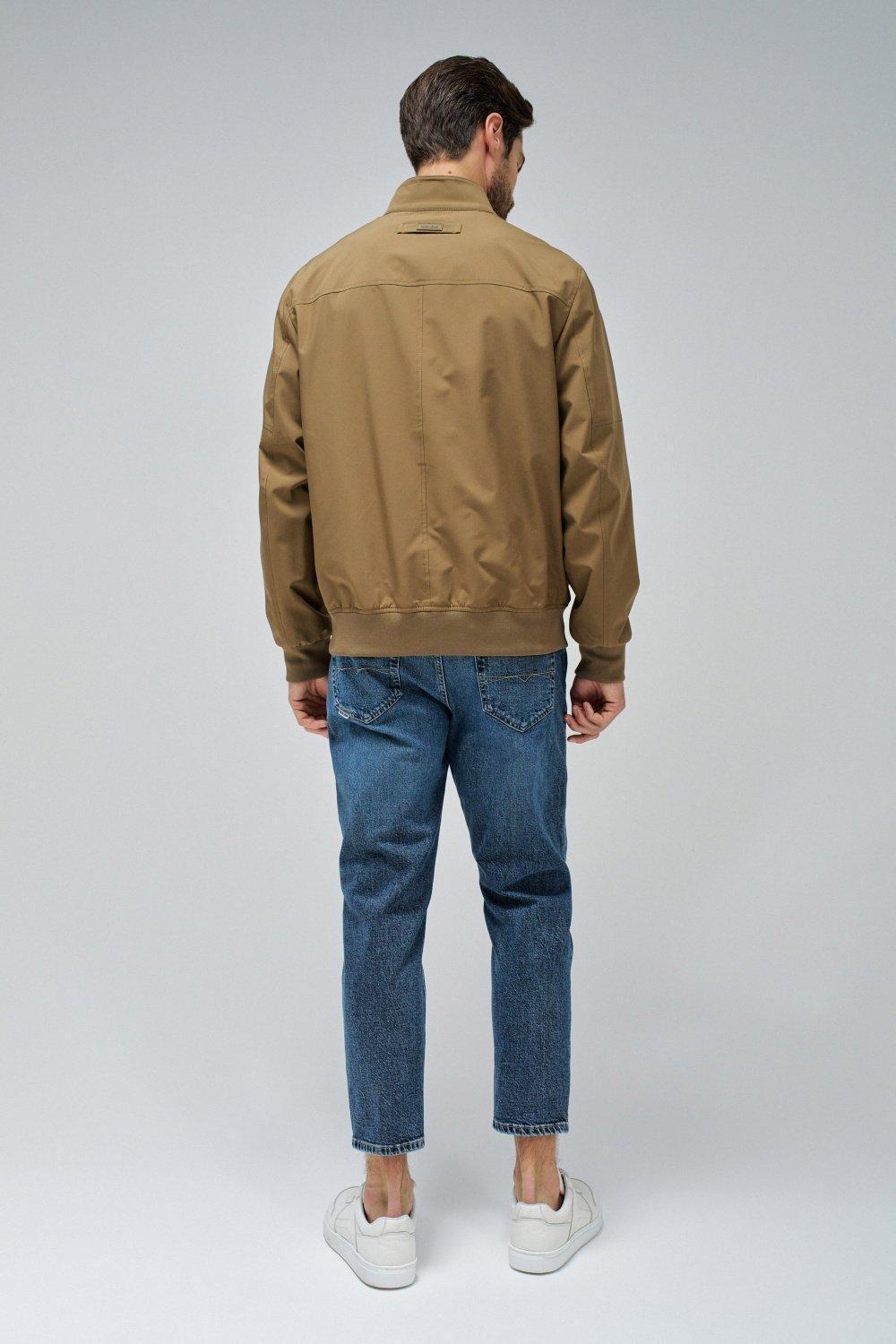Beige Casual Bomber Jacket, , large image number 3