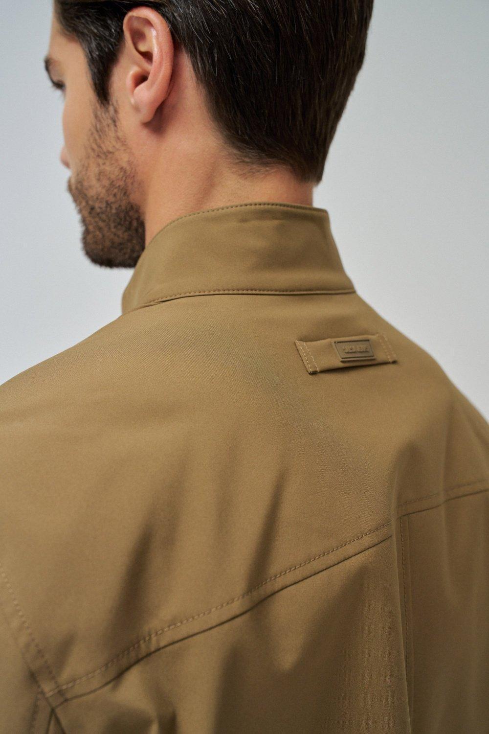 Beige Casual Bomber Jacket, , large image number 4