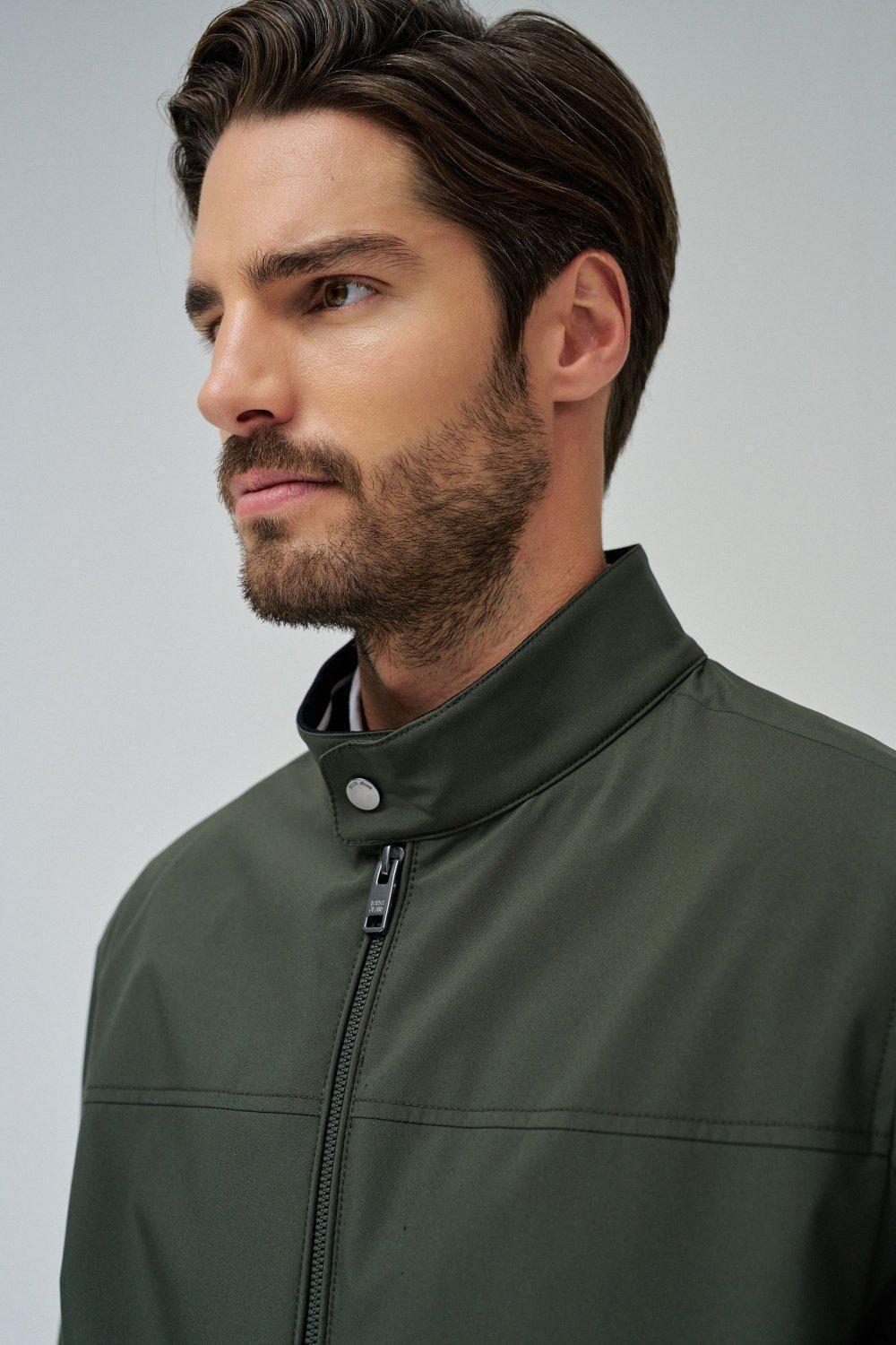 Green Solid Casual Bomber Jacket, , large image number 4