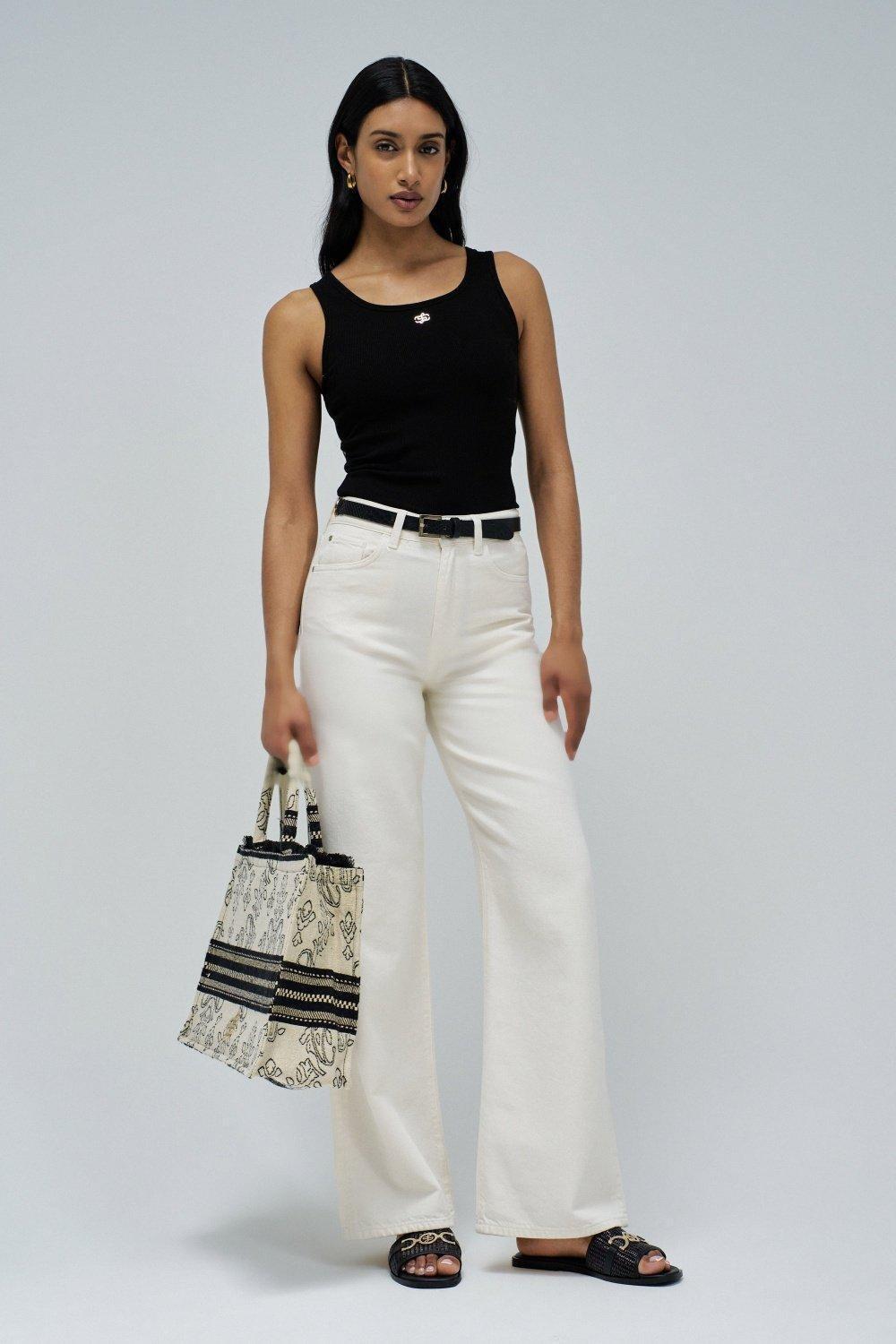 Top With Metallic Ap&nbsp;, Black, medium