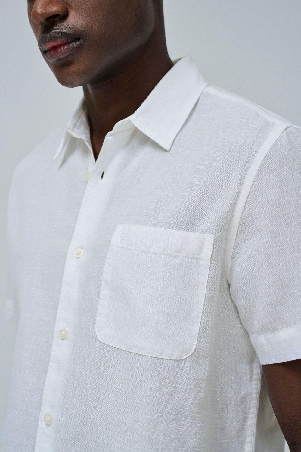 WHITE LINEN SHIRT, , large image number 4
