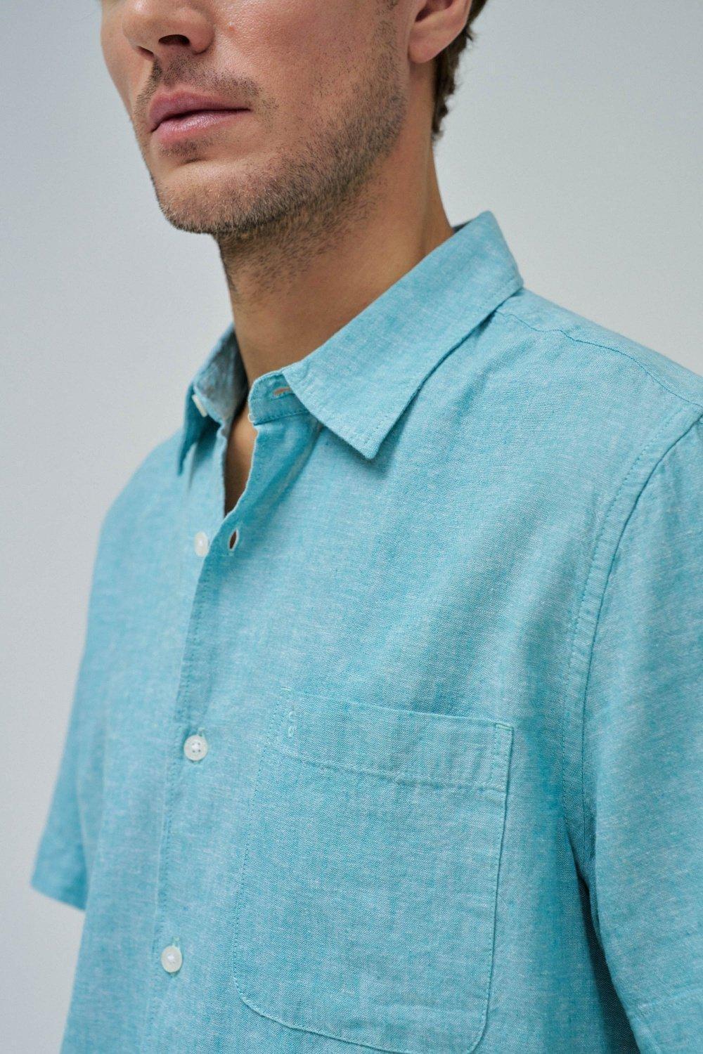 Green Linen Shirt, , large image number 4
