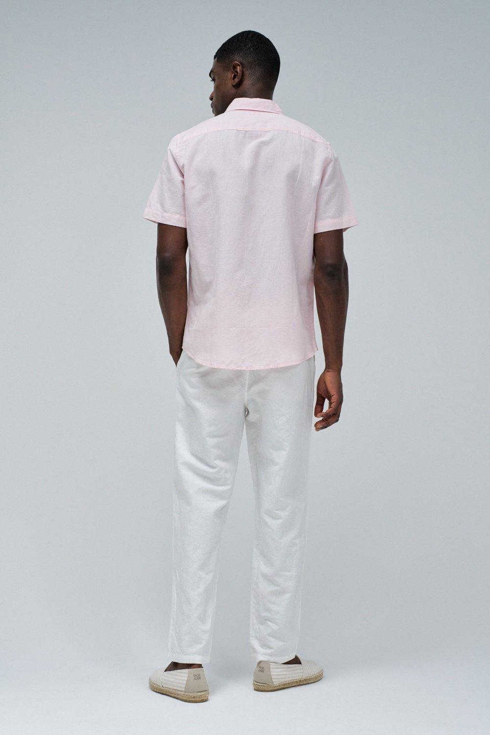 Linen Shirt , Pink, large image number 3